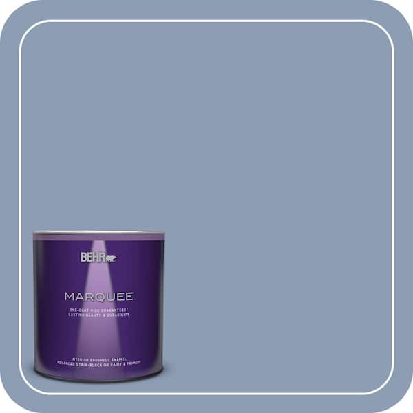 BEHR MARQUEE 1 qt. #PMD-72 Periwinkle Dusk Eggshell Enamel Interior Paint & Primer