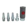 Yolass 1/4" FNPT M-Style Safety Air Coupler & Plug Set (2-Pack) | Female Thread, Quick Release