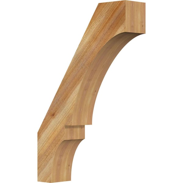 Ekena Millwork 6"W x 24"D x 36"H Balboa Rough Sawn Knee Brace, Western Red Cedar