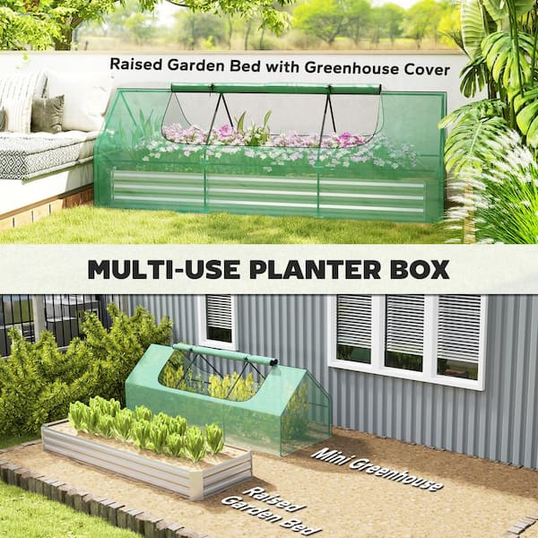 Outsunny 106.3 in. W x 35.4 in. D x 36.6 in. H Raised Garden