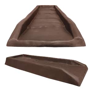 Splash Block Chocolate Gutter Downspout (2-Pack)