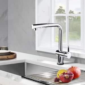 Single Handle Pull Down Sprayer Kitchen Faucet with cUPC Certification in Chrome