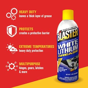 11 oz. High-Performance White Lithium Grease Spray (Pack of 2)