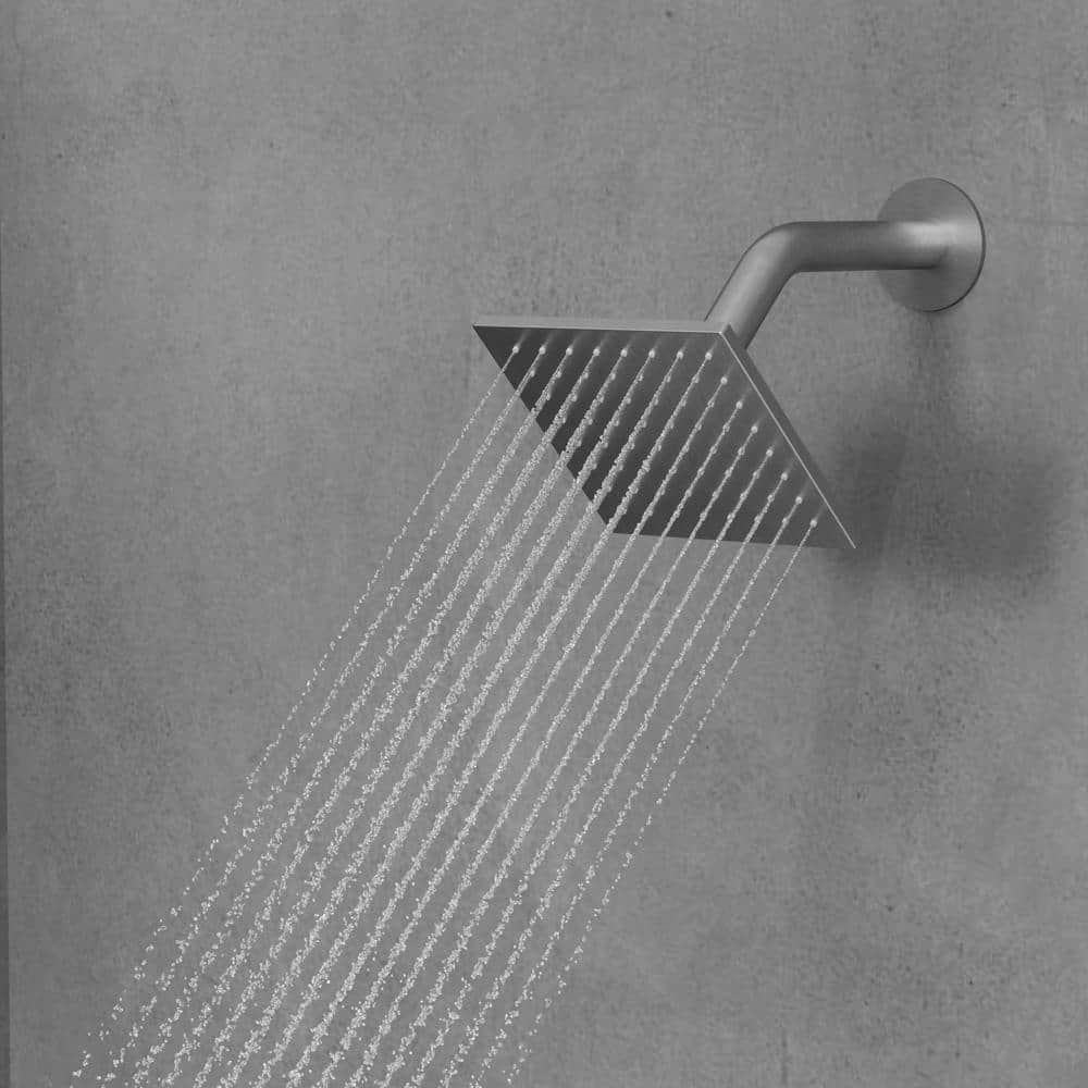 16" Dual Shower Heads with Handheld Spray and Body Jets in Brushed Nickel