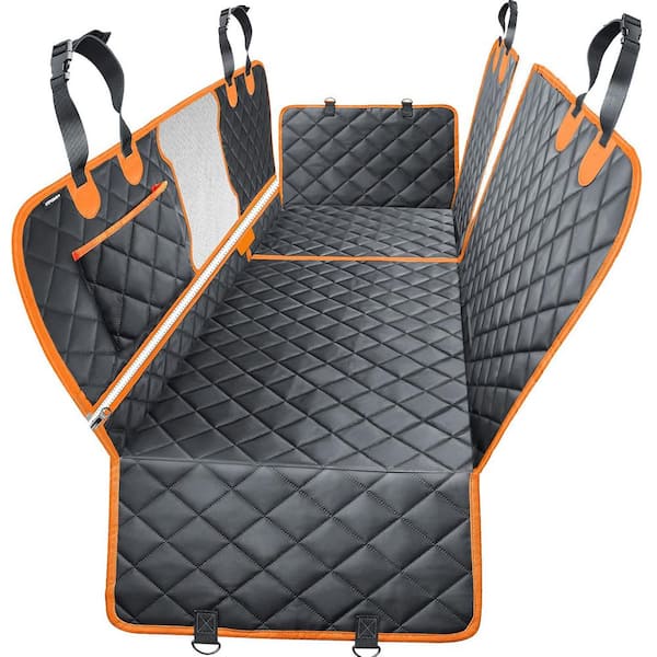 6-in-1 Dog Car Seat Cover, 60/40 Split, Waterproof Hammock with Mesh Window, Non-Slip Protector