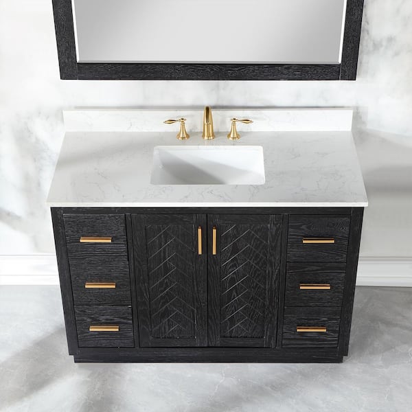 ALTAIR Dark Grey フォーム付き Altair Hadiya 42 in. W x 22 in. D x 34 in. H Bath Vanity in