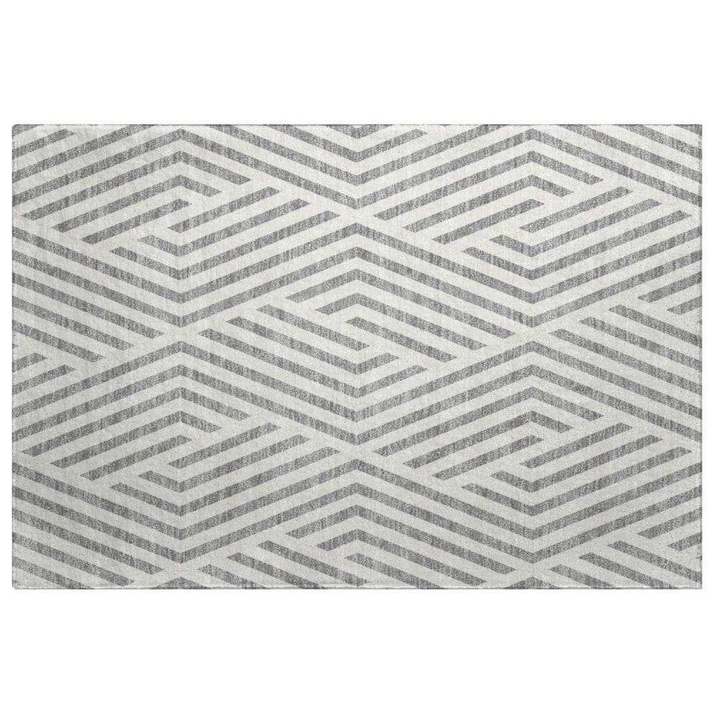Dream Shag Premium Machine Washable Abstract ADS550 Gray 2 ft. x 3 ft. Accent Rug price history on PriceWatchPro