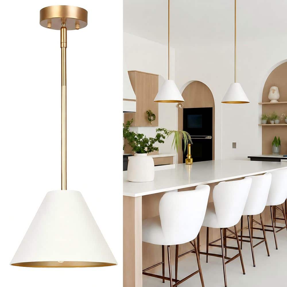 unico ペンダントライト ゴールド Zevni Mid-Century Modern 9.8 in. 1-Light Gold Kitchen Island