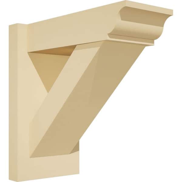 Ekena Millwork Traditional 7 in. W x 14 in. H x 14 in. D Signature Urethane Polyurethane Outlooker with Traditional Ends