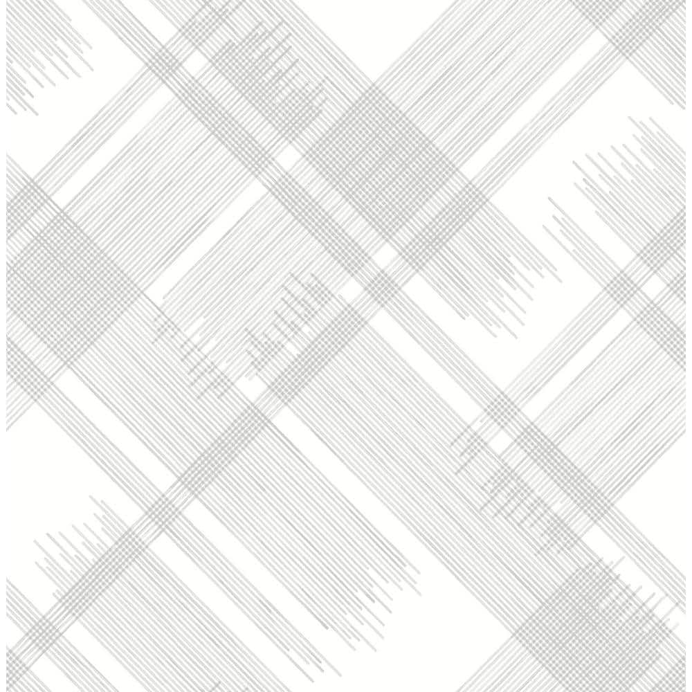 A-Street Prints Grey Zag Modern Plaid Wallpaper Border Sample 2973-90704SAM  - The Home Depot