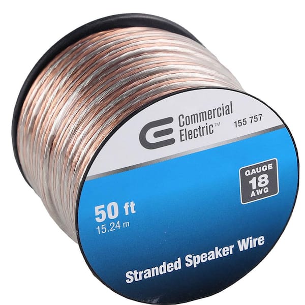 Commercial Electric 50 ft. 18-Gauge Stranded Speaker Wire