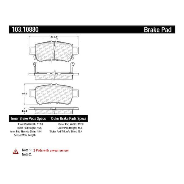 Centric Parts Disc Brake Pad Set 2005-2010 Honda Odyssey