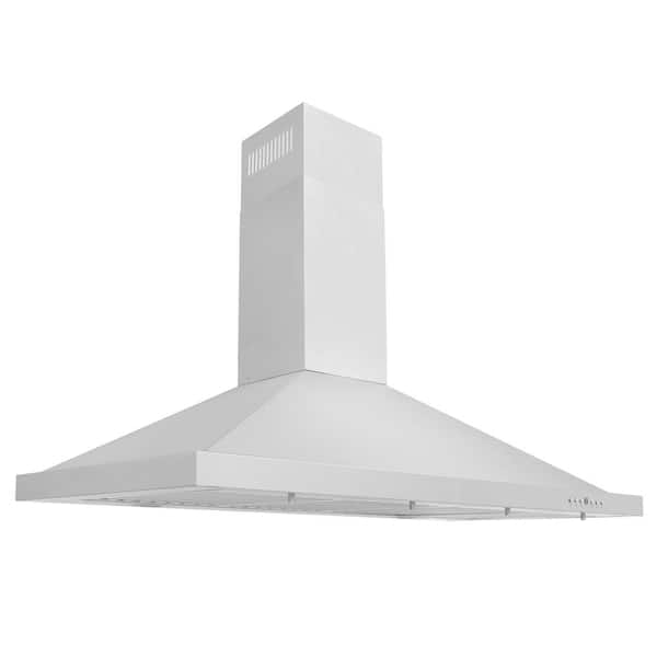 42 in. 400 CFM Convertible Vent Wall Mount Range Hood in Stainless Steel