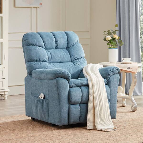 blue recliners chairs