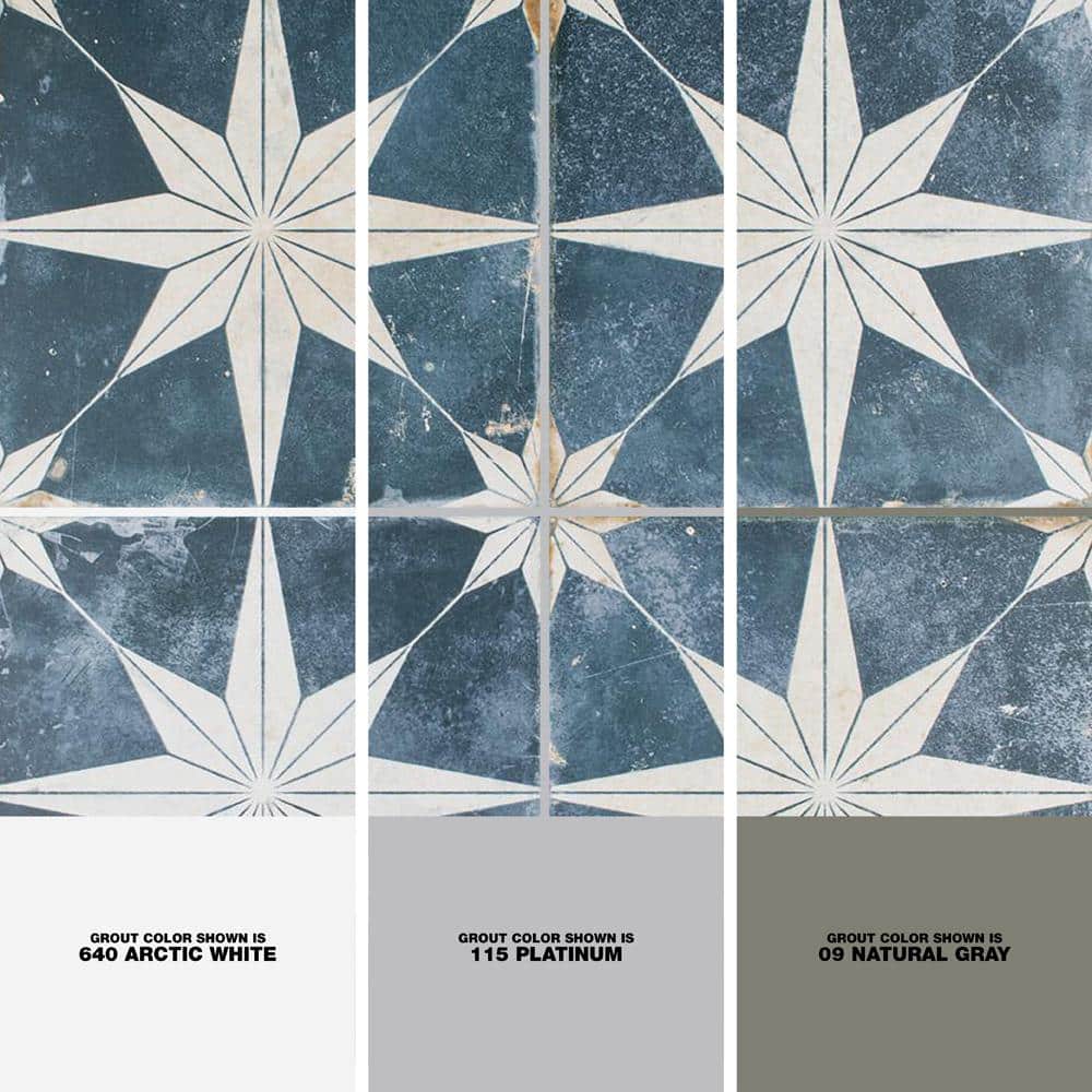 Kings Star Sky Blue and White Ceramic Floor and Wall Tile