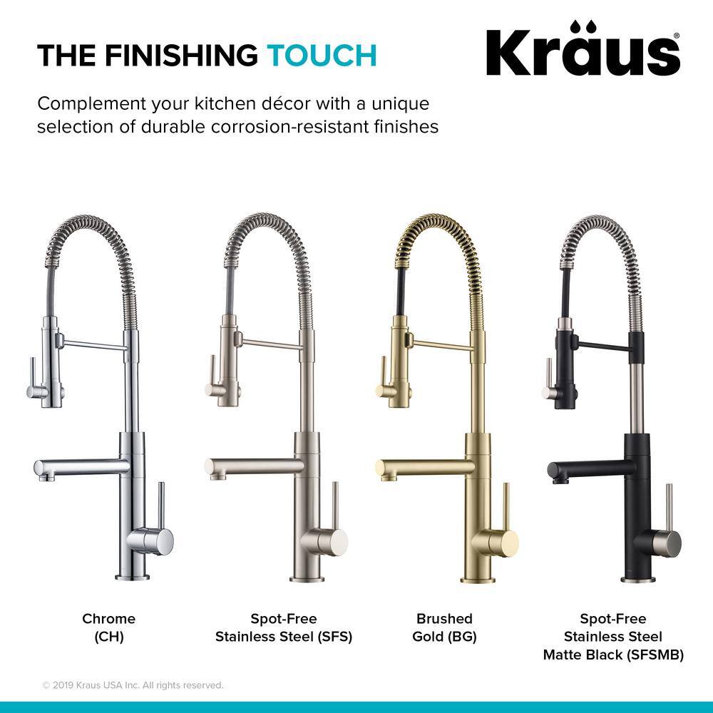 Stainless Steel and Matte Black Pull-Down Kitchen Faucet