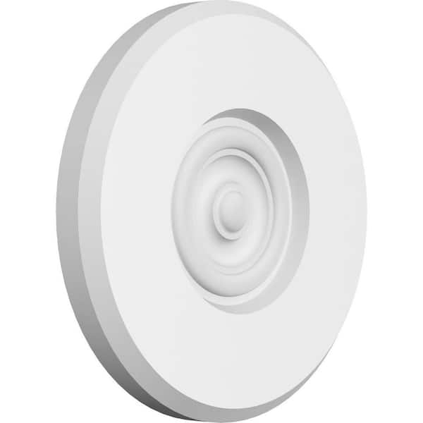 Ekena Millwork 7 in. W x 7 in. H x-3/4 in. P Standard Grayson Bullseye Rosette with Beveled Edge