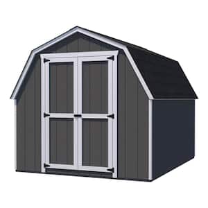 Value Gambrel 8 ft. x 8 ft. Outdoor Wood Storage Shed Precut Kit with 4 ft. Sidewalls (64 sq. ft.)