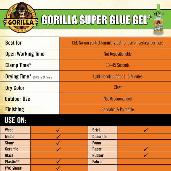 Gorilla 5.5 G Super Glue Pen (6-pack)