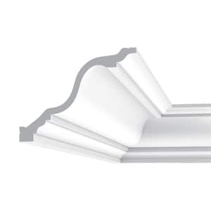 7-3/4 in. x 5-7/8 in. x 78-3/4 in. Primed White Plain Polyurethane Crown Moulding (7-Pack)