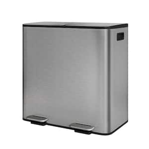 Rubbermaid 12 Gal. Charcoal Stainless Steel Metal Step-On Trash