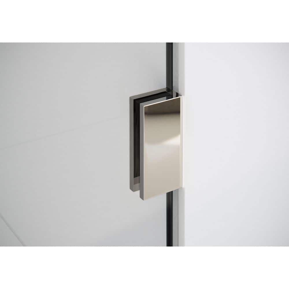 Illume 78" x 60" Frameless Clear Glass Shower Door with Polished Nickel Hardware