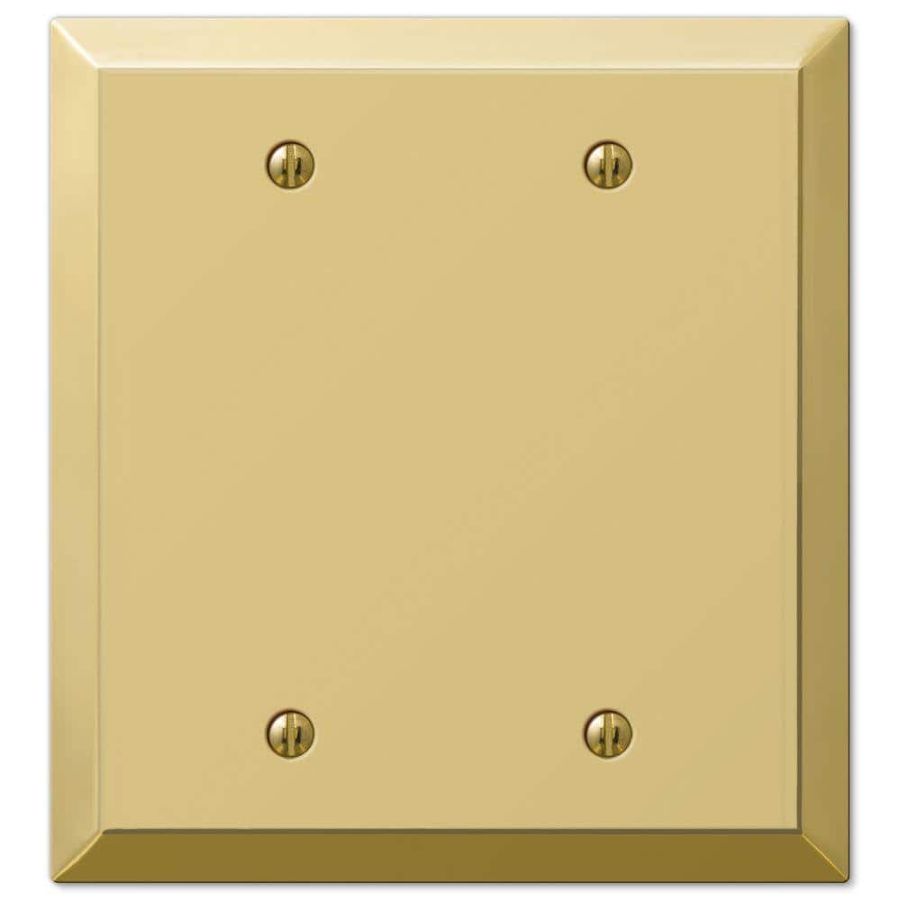 Metallic 2 Gang Blank Steel Wall Plate - Polished Brass price history on PriceWatchPro
