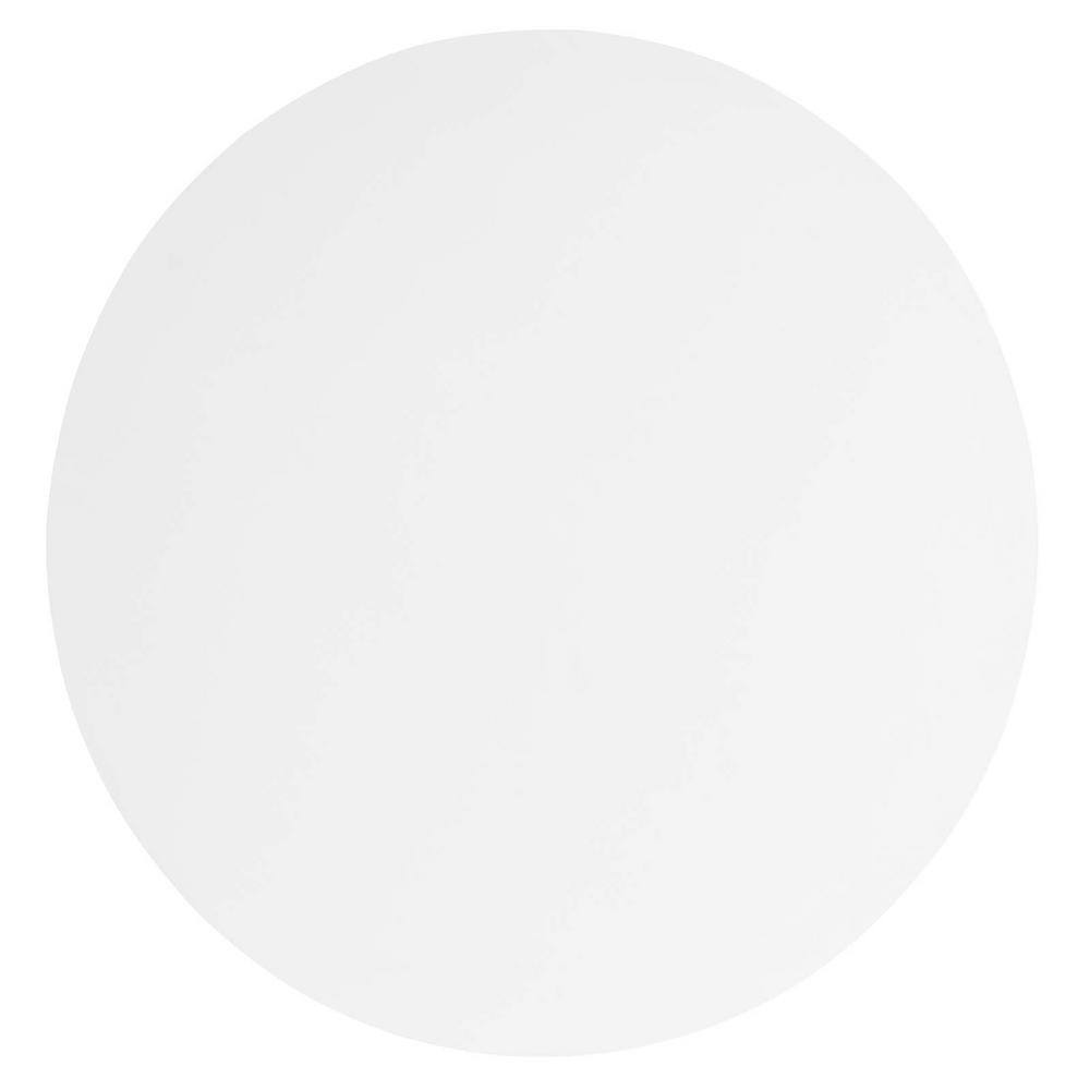 Lyric 14 in. W White Brass Round Side Table - thumbnail 9