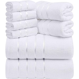 8-Piece White Luxury Cotton Towel Set