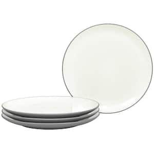 Colorwave Slate 8.25 in. (Gray) Stoneware Coupe Salad Plates, (Set of 4)