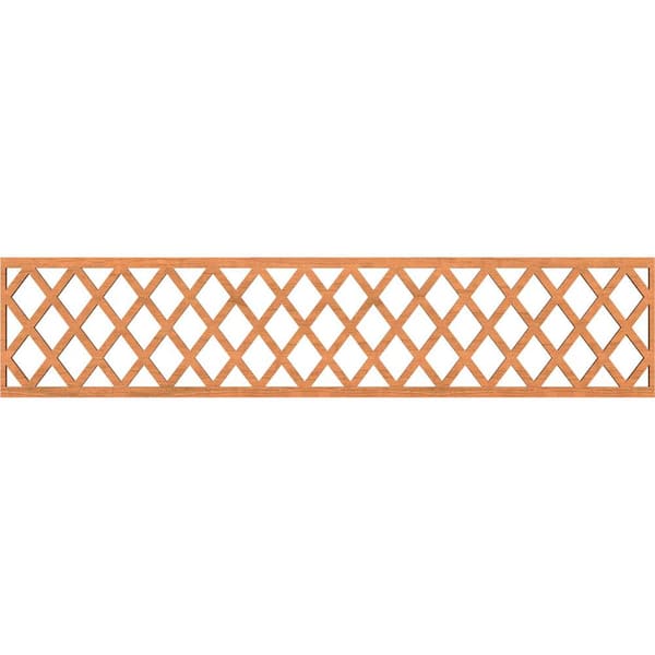 Ekena Millwork Manchester Fretwork 0.25 in. D x 46.75 in. W x 10 in. L Cherry Wood Panel Moulding