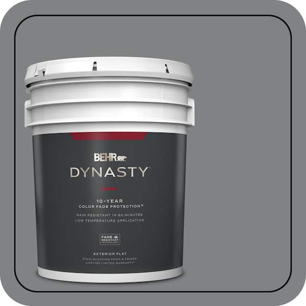 BEHR DYNASTY 5 gal. #PPU26-03 Legendary Gray Flat Exterior Stain-Blocking Paint & Primer
