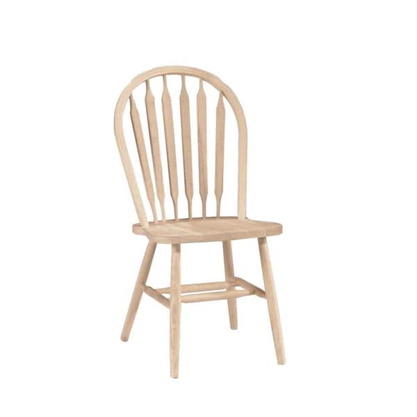 International Concepts Unfinished Wood Arrow Back Windsor Dining Chair