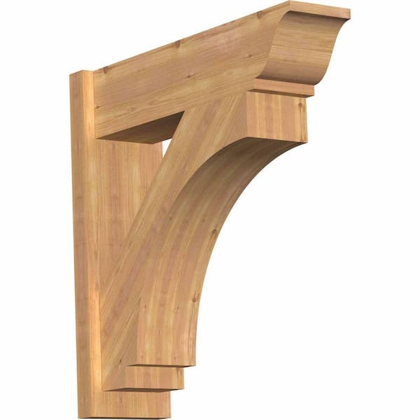 Ekena Millwork 8 in. x 28 in. x 28 in. Western Red Cedar Imperial Traditional Smooth Outlooker