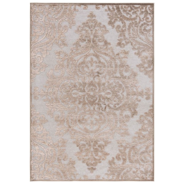 Paradise 8 ft. x 11 ft. Mouse Ornate High-Low Area Rug