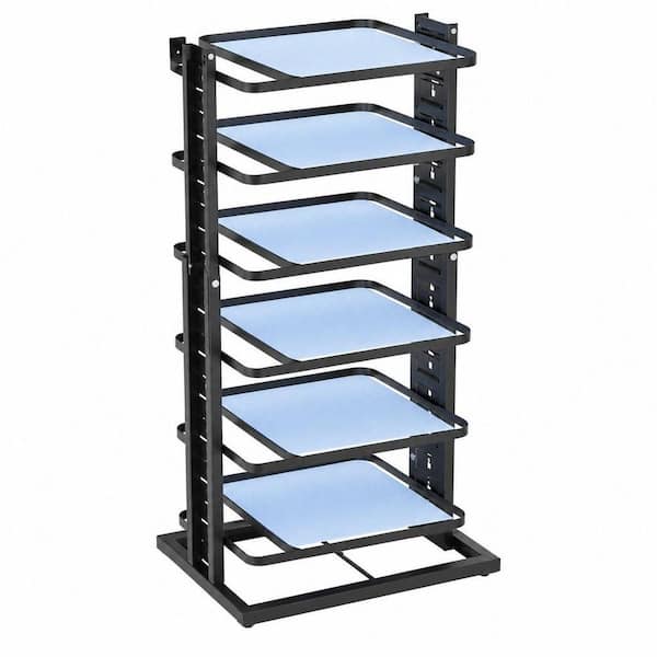 6-Tier Black Heavy Duty Adjustable Kitchen Cabinet Pot Rack, Pots and Pans Organization and Storage for under Cabinet