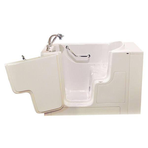 American Standard OOD Series 52 in. x 30 in. Walk-In Air Bath Tub with Left Outward Opening Door in Linen