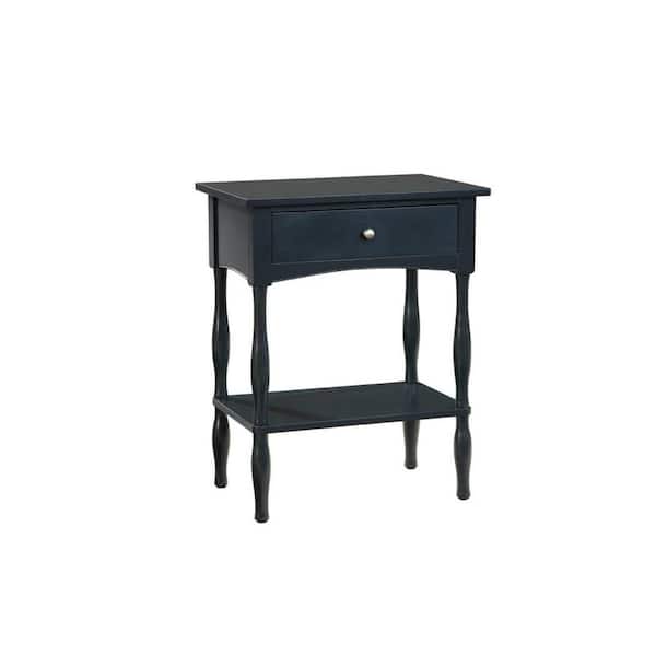Alaterre Furniture Shaker Cottage Charcoal Gray End Table