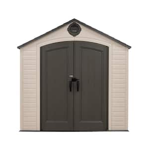 8 ft. W x 7.5 ft. D Resin Outdoor Storage Shed with Double Doors (60 sq. ft.)