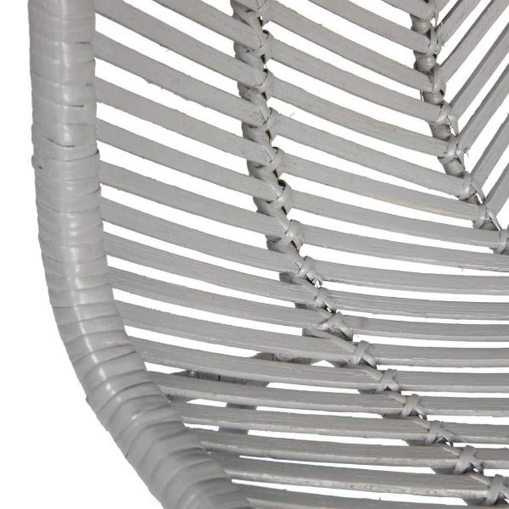 Desert Fields 42" Grey Rattan and Metal Contemporary Bar Stool