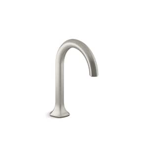 Occasion Bathroom Sink Faucet Spout with Cane Design in Vibrant Brushed Nickel