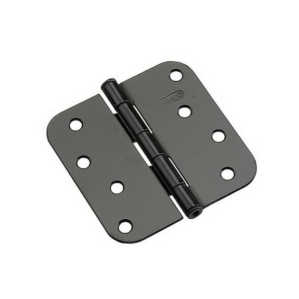 Onward 4 in. x 4 in. Black Full Mortise Butt Hinge with Removable Pin (2-Pack)