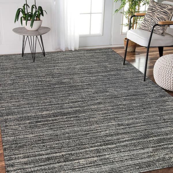 Amer Rugs Maryland 8 ft. X 10 ft. Iron Striped Area Rug