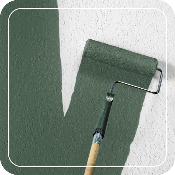1 gal. #PFC-40 Green Flat Interior/Exterior Masonry, Stucco and Brick Paint
