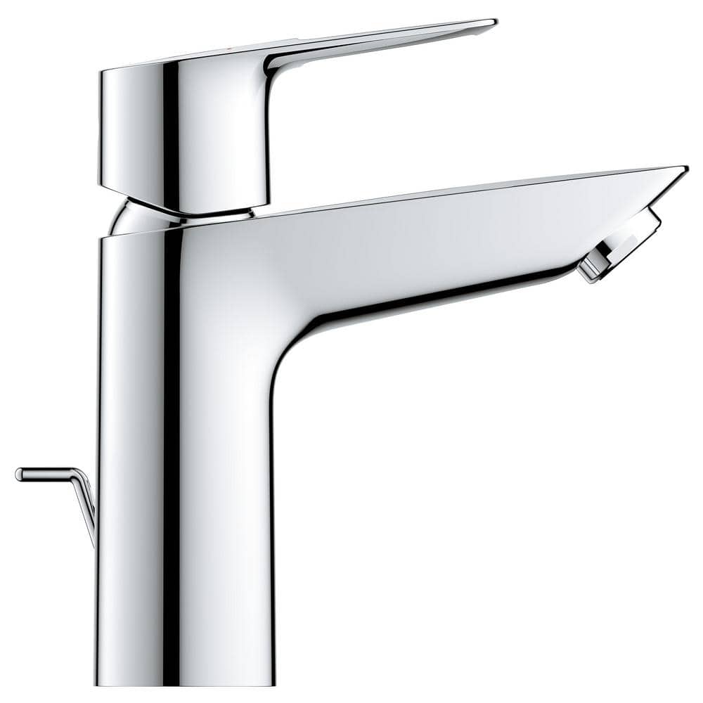 Sleek BauLoop Polished Chrome Single-Handle Bathroom Faucet