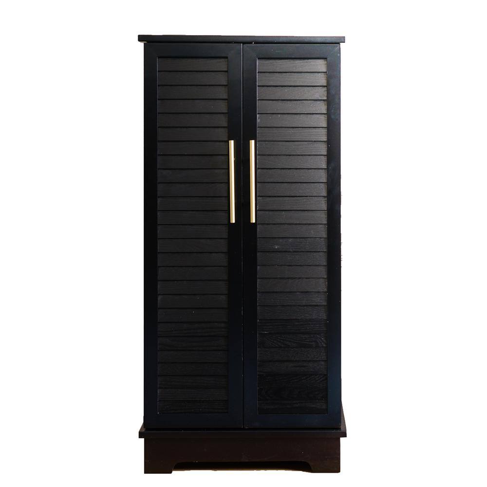 Hives and Honey Port Fully Locking Free Standing Jewelry Storage Armoire - Black
