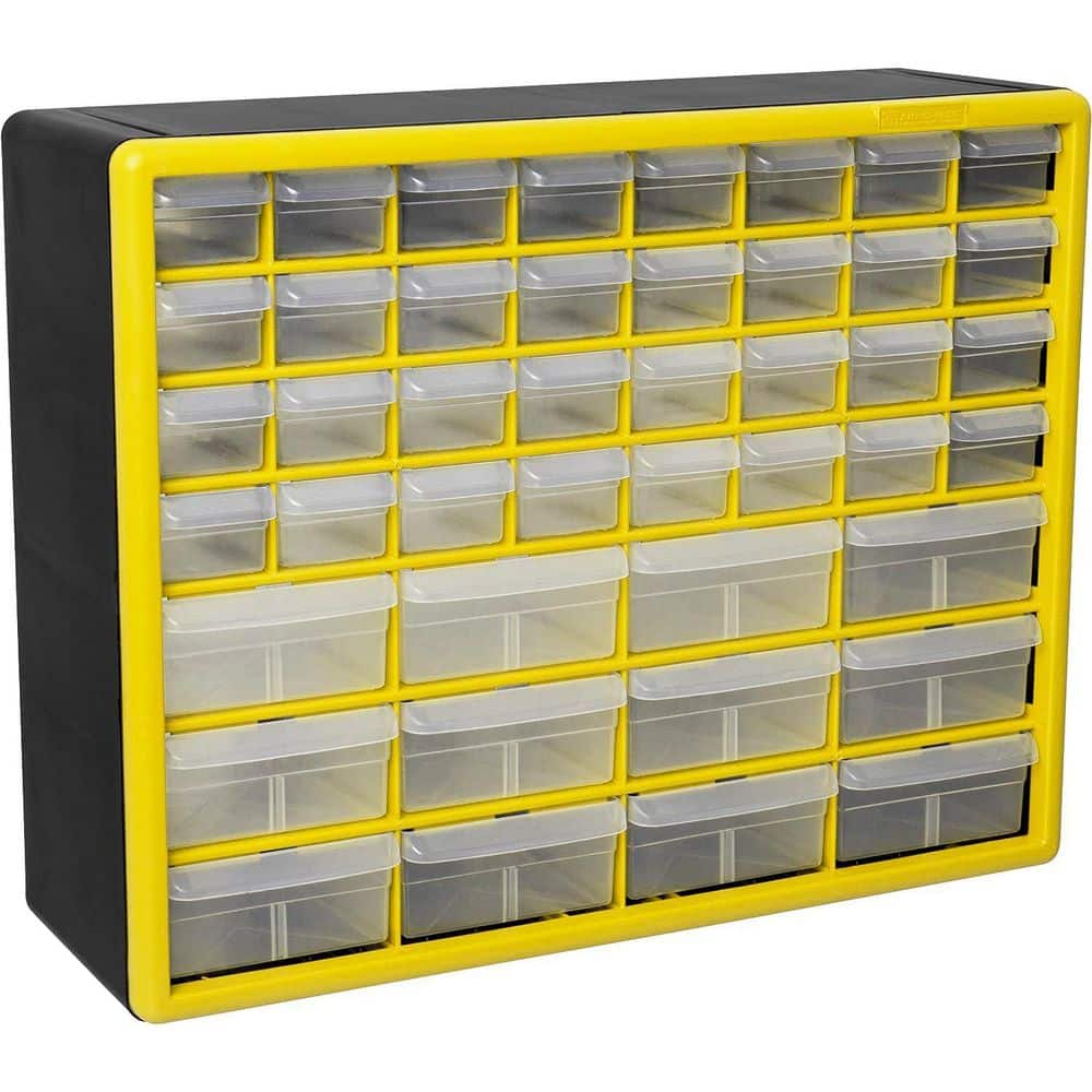 44-Compartment Drawer Small Parts Organizer Hardware Storage, 20 in. W x 6 3/8 in. D x 16 in. H, Yellow (1-Pack) price history on PriceWatchPro