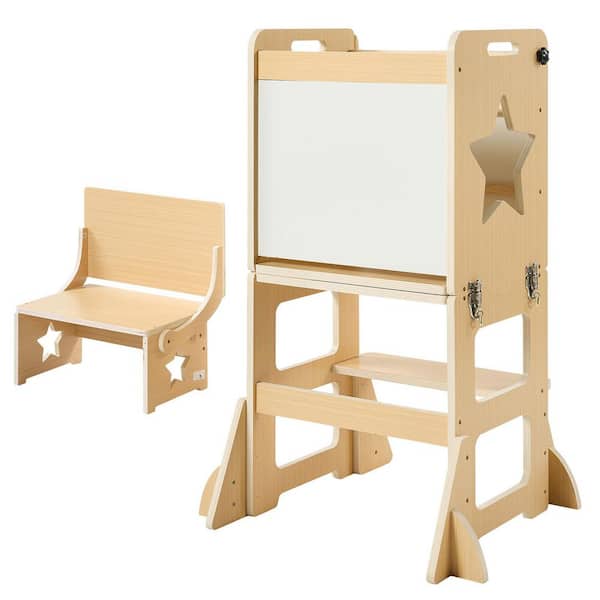 SVOPES Toddler Tower, Wooden, 6 in 1-Kitchen Step Stool for Kids 1-5 ...