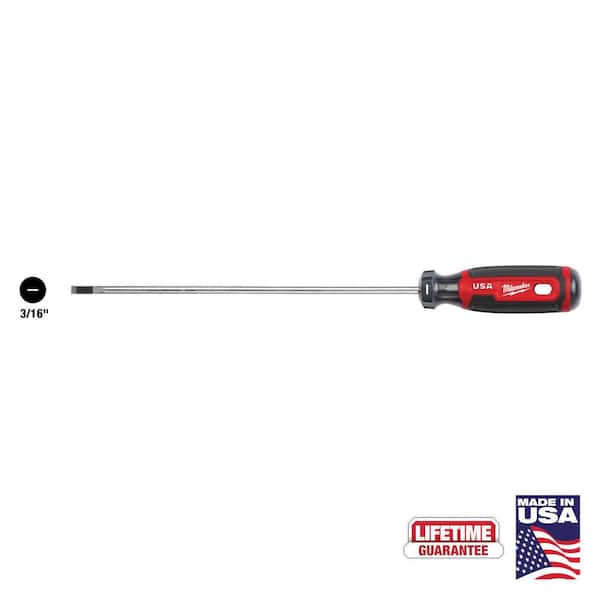 Milwaukee 8 in. x 3/16 in. Cabinet Screwdriver with Cushion Grip