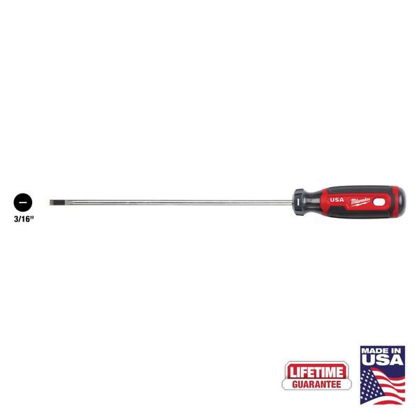 Milwaukee 8 in. 3/16 in. Screwdriver with Cushion Grip MT213 The Home Depot